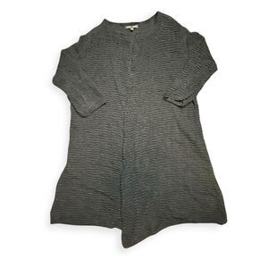 EILEEN FISHER Women’s Black Textured Knit Tunic Top Size Small